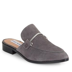 Steve Madden Gray Laaura Suede Mules